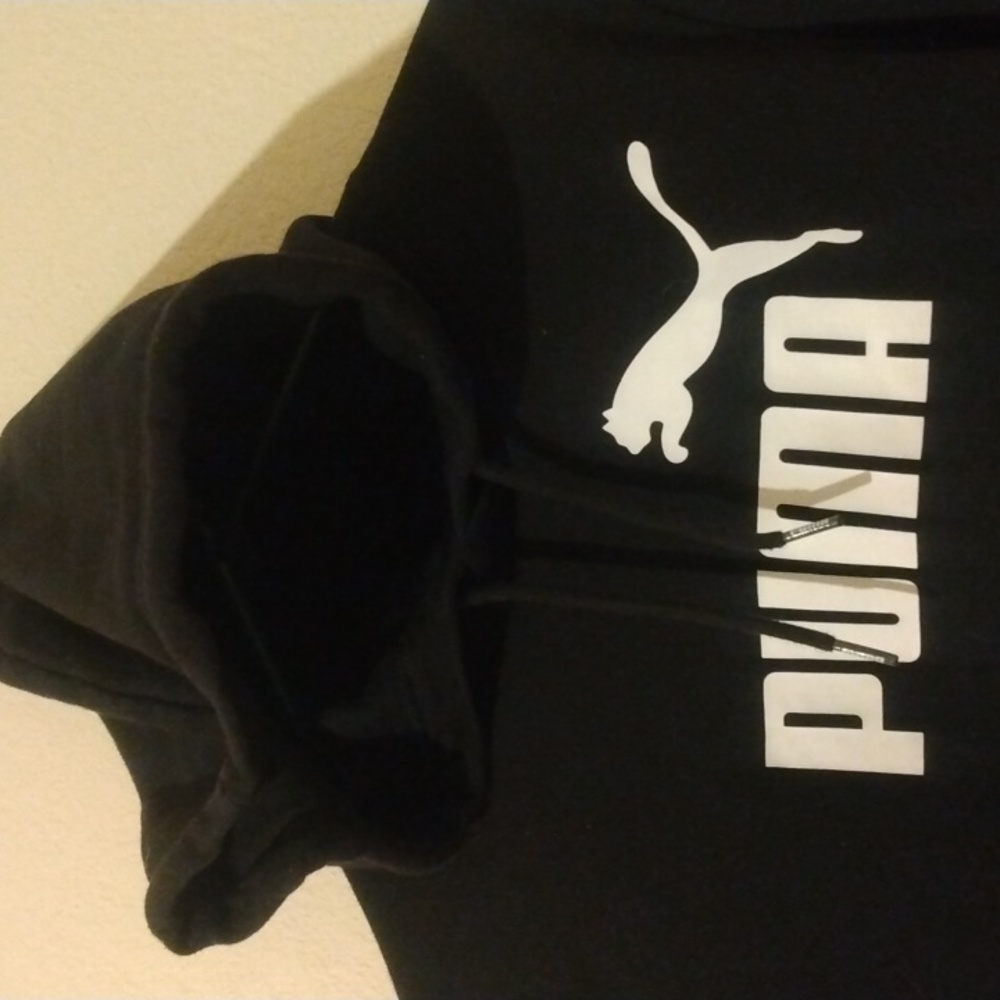 Puma Black Hoodie Size Med